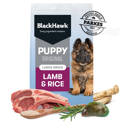 Black Hawk Original Lamb & Rice Large Breed Puppy - Just For Pets Australia