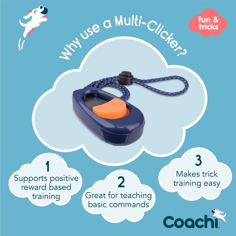 Coachi Multi-Clicker Navy, Coral Button
