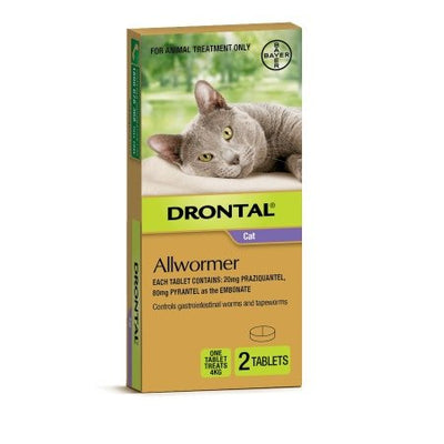 Drontal Cat Allwormer up to 4kg - Just For Pets Australia