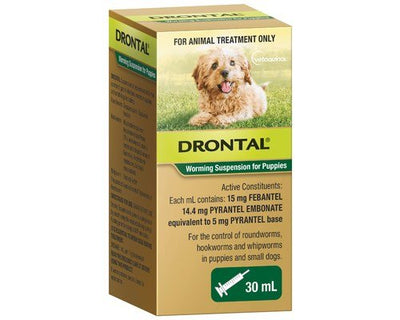 Drontal Worming Suspension for Puppies & Small Dogs 30ml - Just For Pets Australia