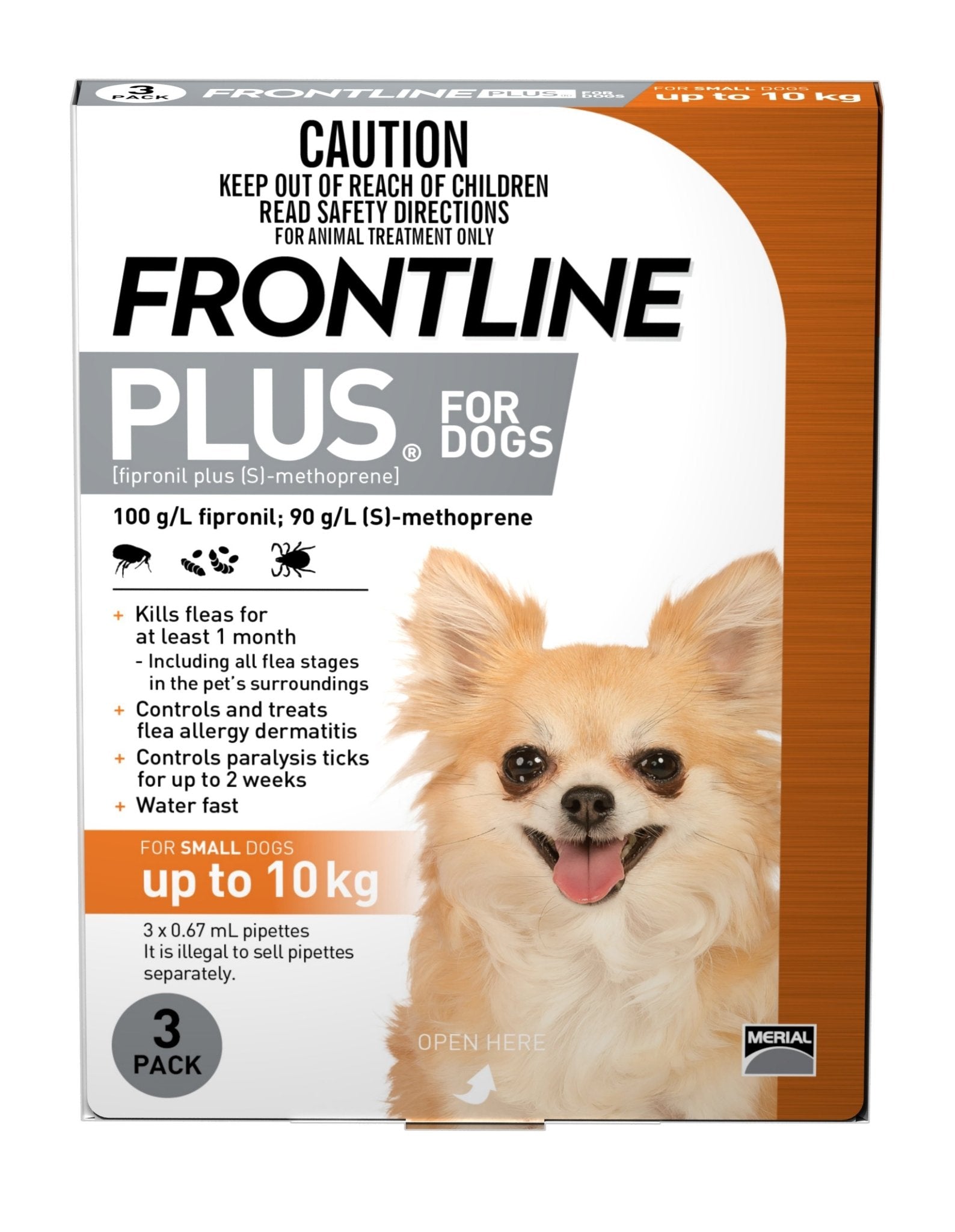 Frontline Plus Orange For Small Dogs under 10kg