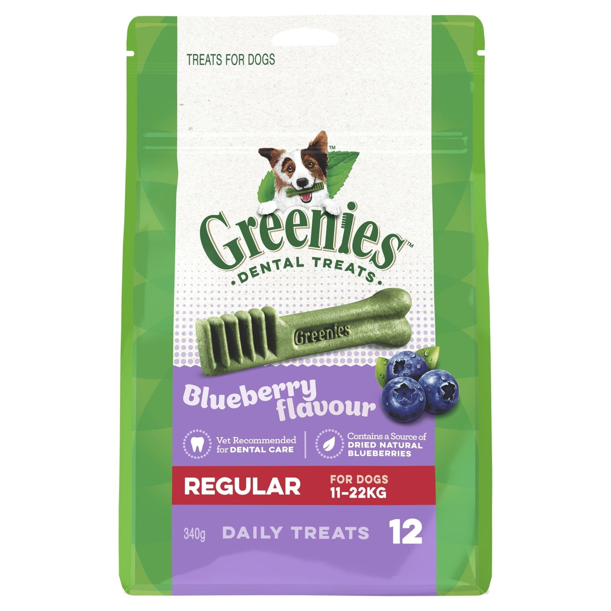 GREENIES™ Blueberry Regular Dental Dog Treat 12 pack 340g