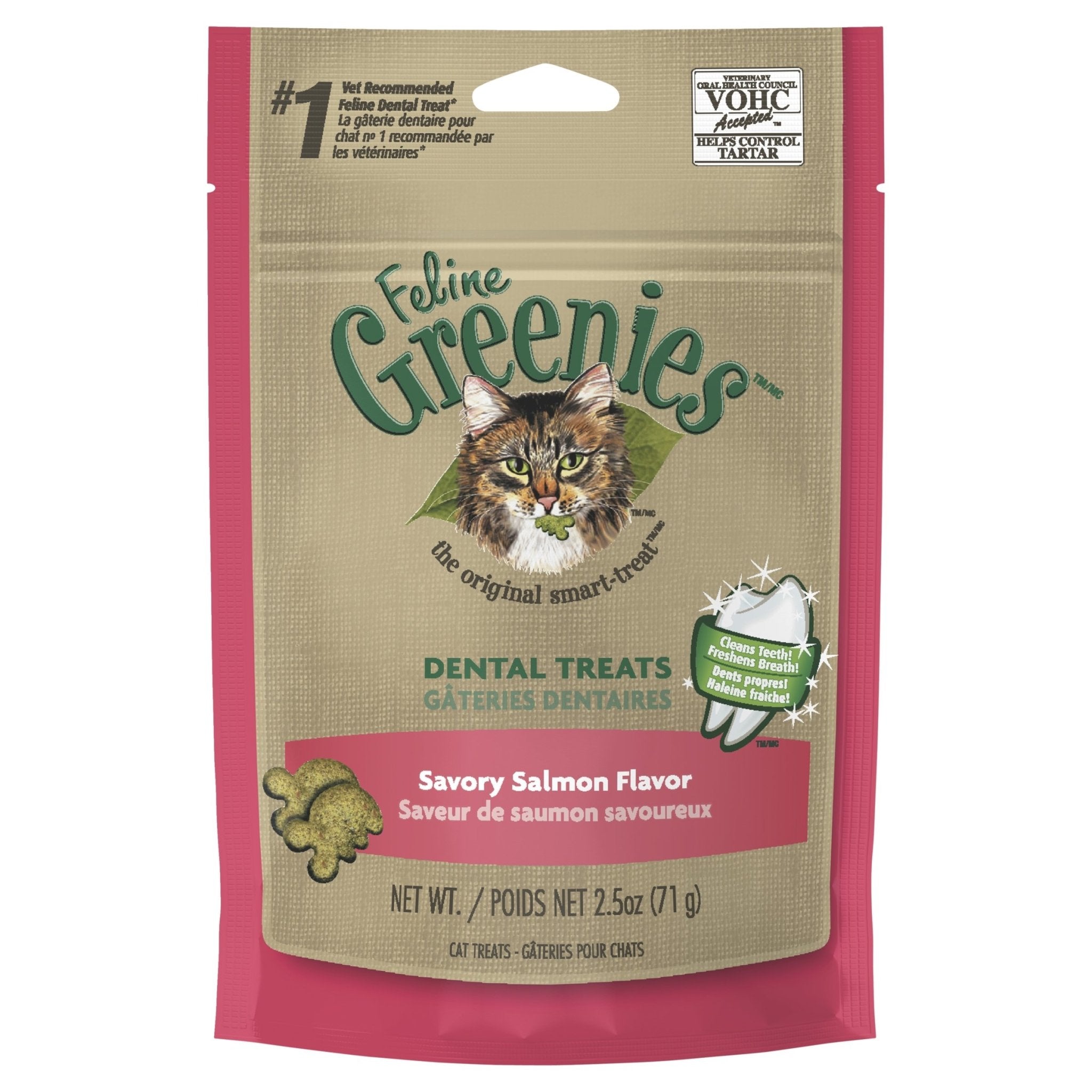GREENIES™ Feline Dental Cat Treat Savoury Salmon Flavour 10x71g