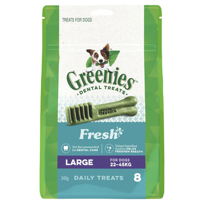 GREENIES™ Fresh Large Dental Dog Treat 8 Pack 340g - Just For Pets Australia