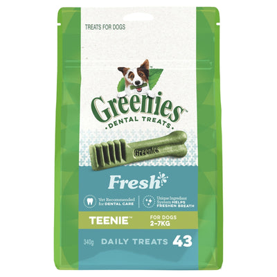 GREENIES Fresh TEENIE Dental Dog Treat 43 Pack 340g - Just For Pets Australia