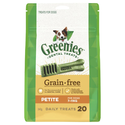 GREENIES™ Grain Free Petite Dental Dog Treat 20 pack 340g - Just For Pets Australia