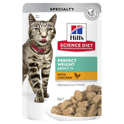 Hill's Science Diet Adult Perfect Weight Chicken Cat Food pouches 85g - Just For Pets Australia