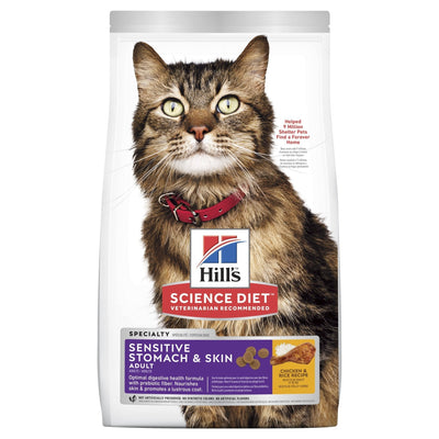 Hill's Science Diet Adult Sensitive Stomach & Skin Dry Cat Food - Just For Pets Australia