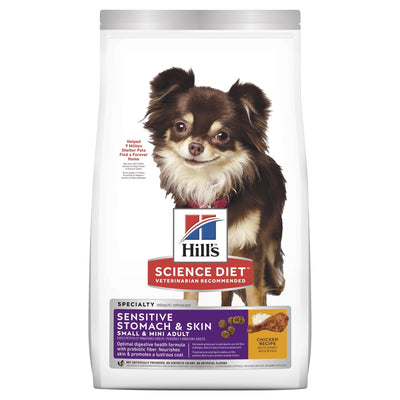 Hill's Science Diet Adult Sensitive Stomach & Skin Small & Mini Dry Dog Food 1.81kg - Just For Pets Australia