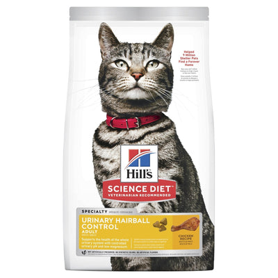 Hill's Science Diet Adult Urinary Hairball Control Dry Cat Food Chicken - Just For Pets Australia