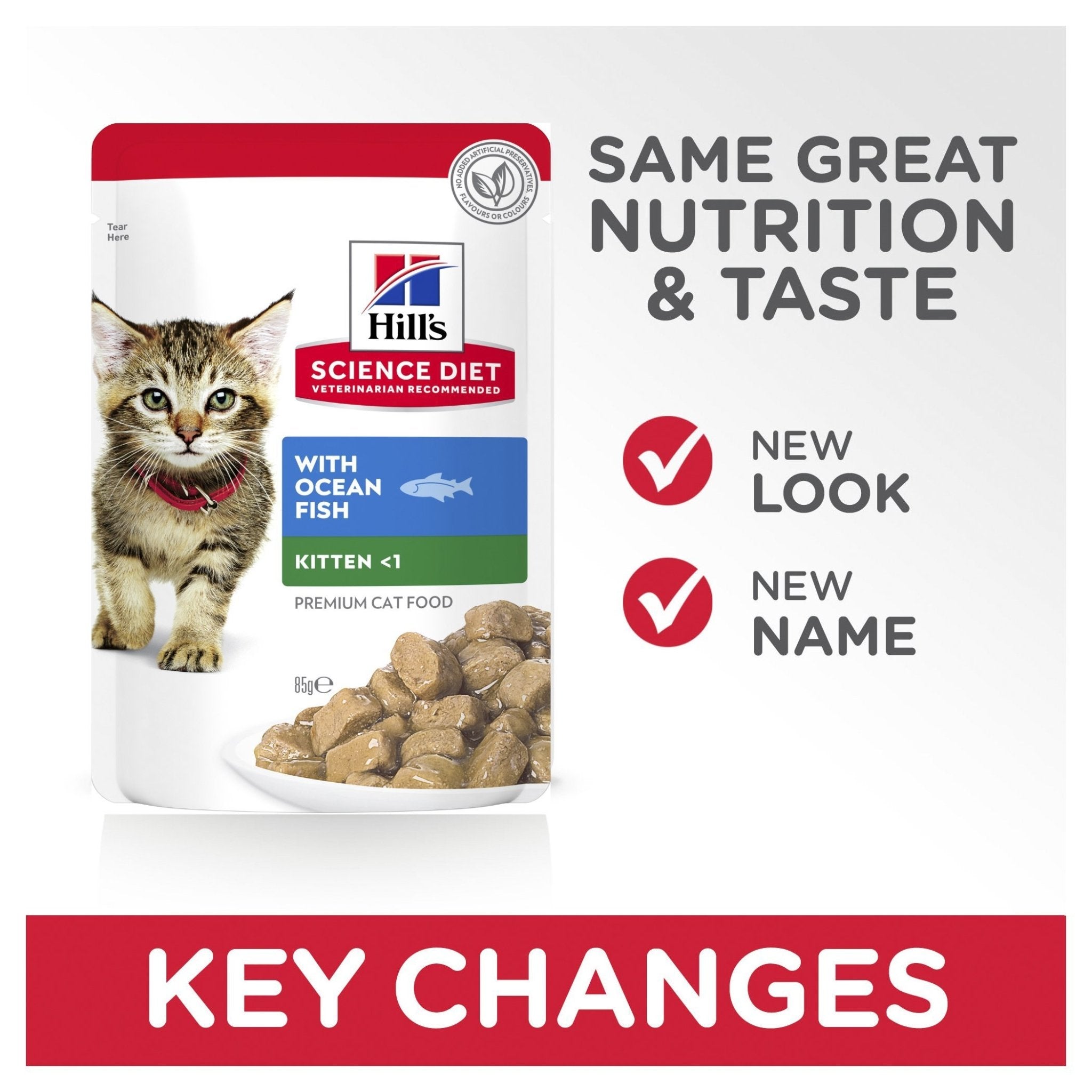 Hill's Science Diet Kitten Ocean Fish Pouches Cat Food 85g