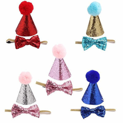 Huds and Toke Glitter Party Hat with Matching Bow Tie - Just For Pets Australia