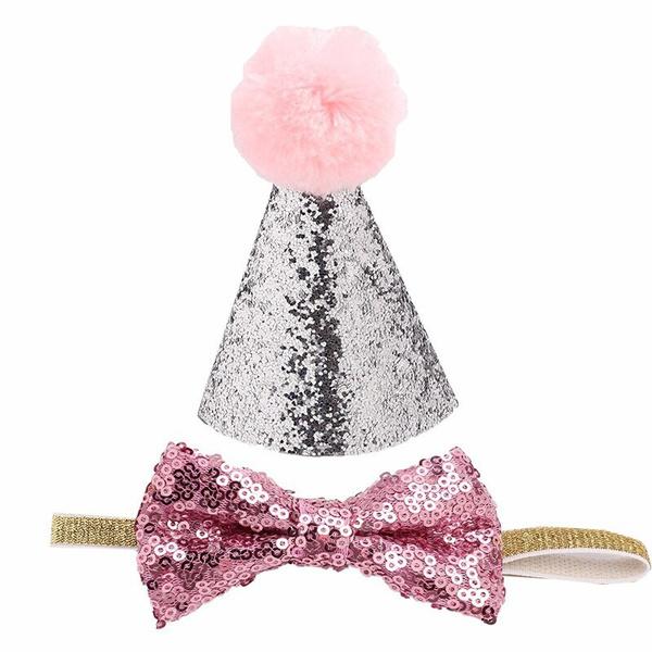 Huds and Toke Glitter Party Hat with Matching Bow Tie