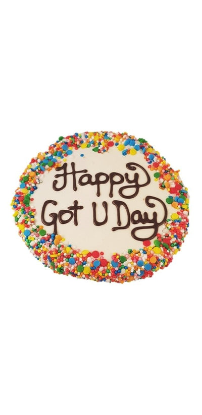 Huds and Toke Happy Got U Day Cake - Yoghurt Frosted - Just For Pets Australia