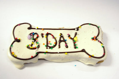 Huds and Toke Large Bone Cookie Birthday - Just For Pets Australia