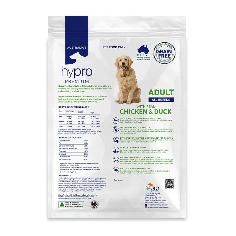 Hypro Premium Grain Free Chicken & Duck 20kg