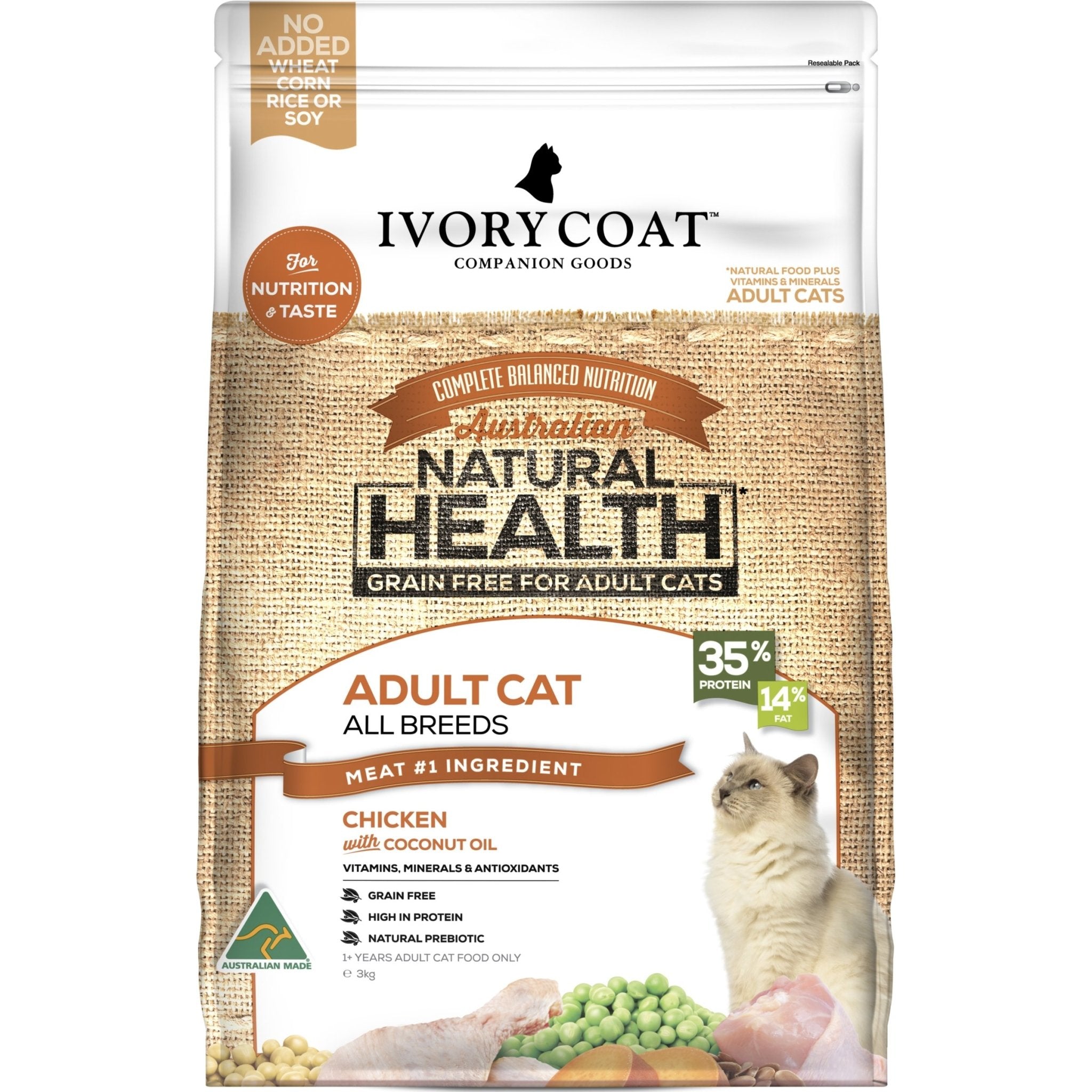 Ivory Coat Grain Free Adult Chicken Dry Cat Food
