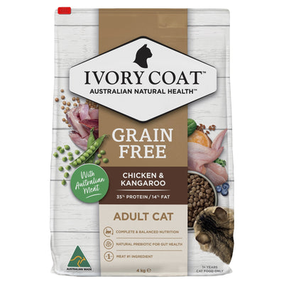 Ivory Coat Chicken & Kangaroo Grain Free Dry Cat Food - Just For Pets Australia