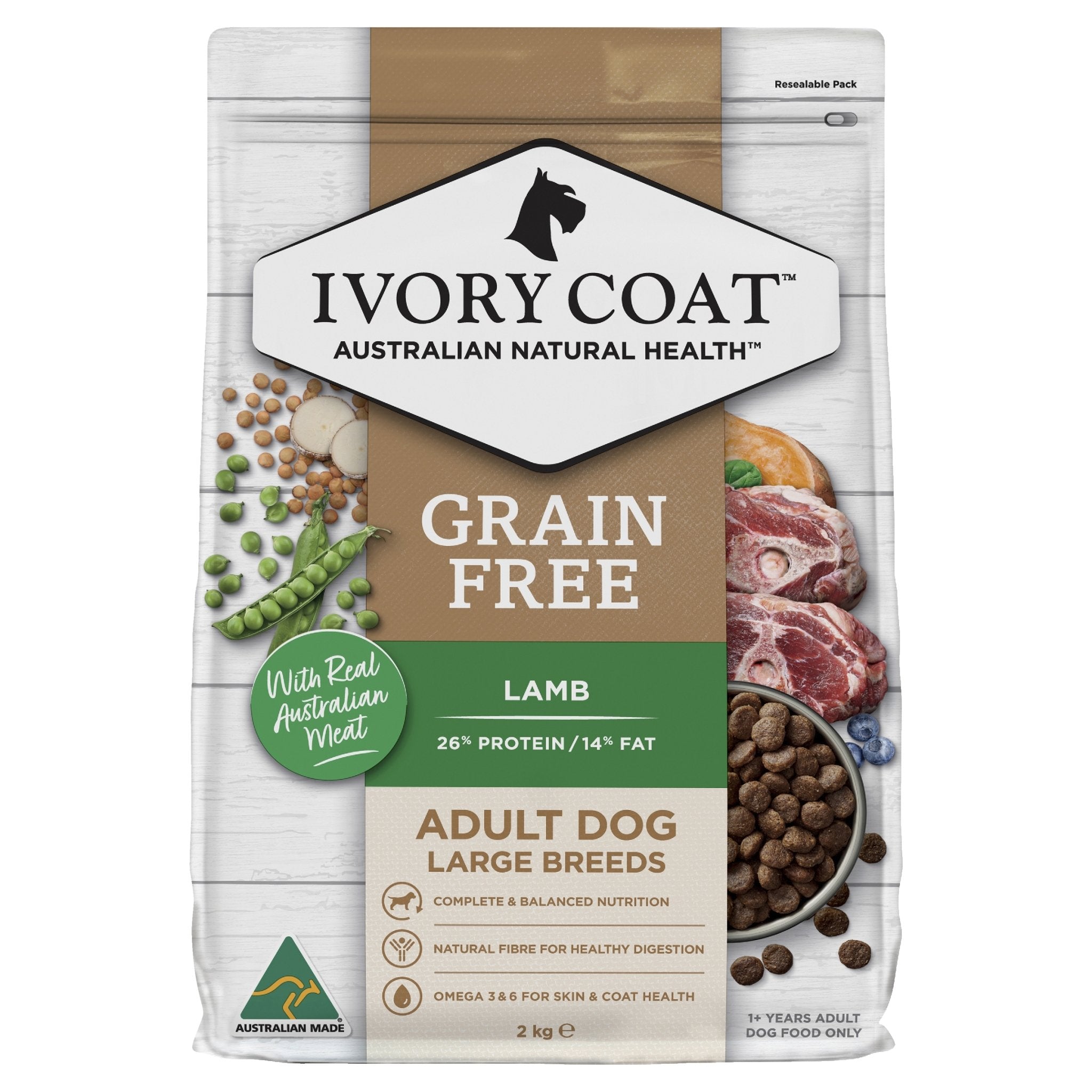 Ivory Coat Grain Free Large Breed Lamb Dry Dog Food