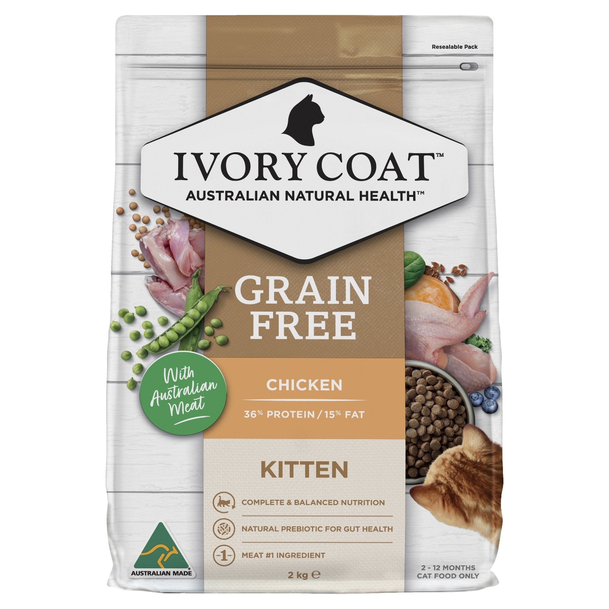 Ivory Coat Kitten Chicken Grain Free Dry Food