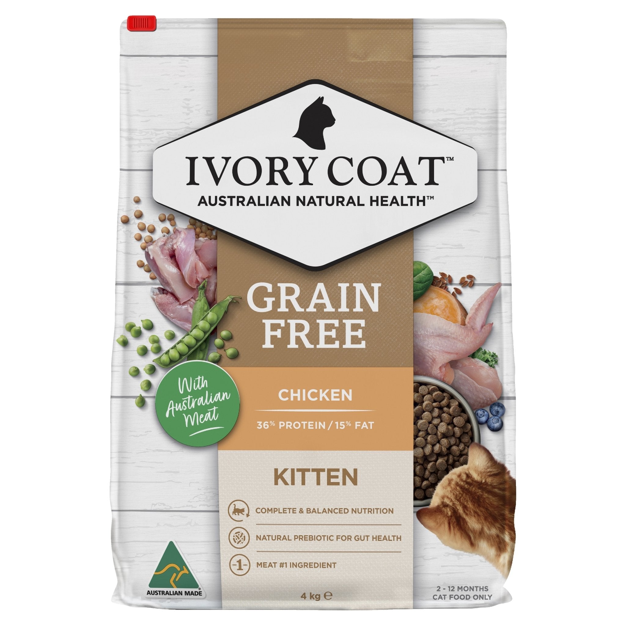 Ivory Coat Kitten Chicken Grain Free Dry Food