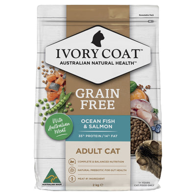 Ivory Coat Ocean Fish & Salmon Grain Free Dry Cat Food - Just For Pets Australia