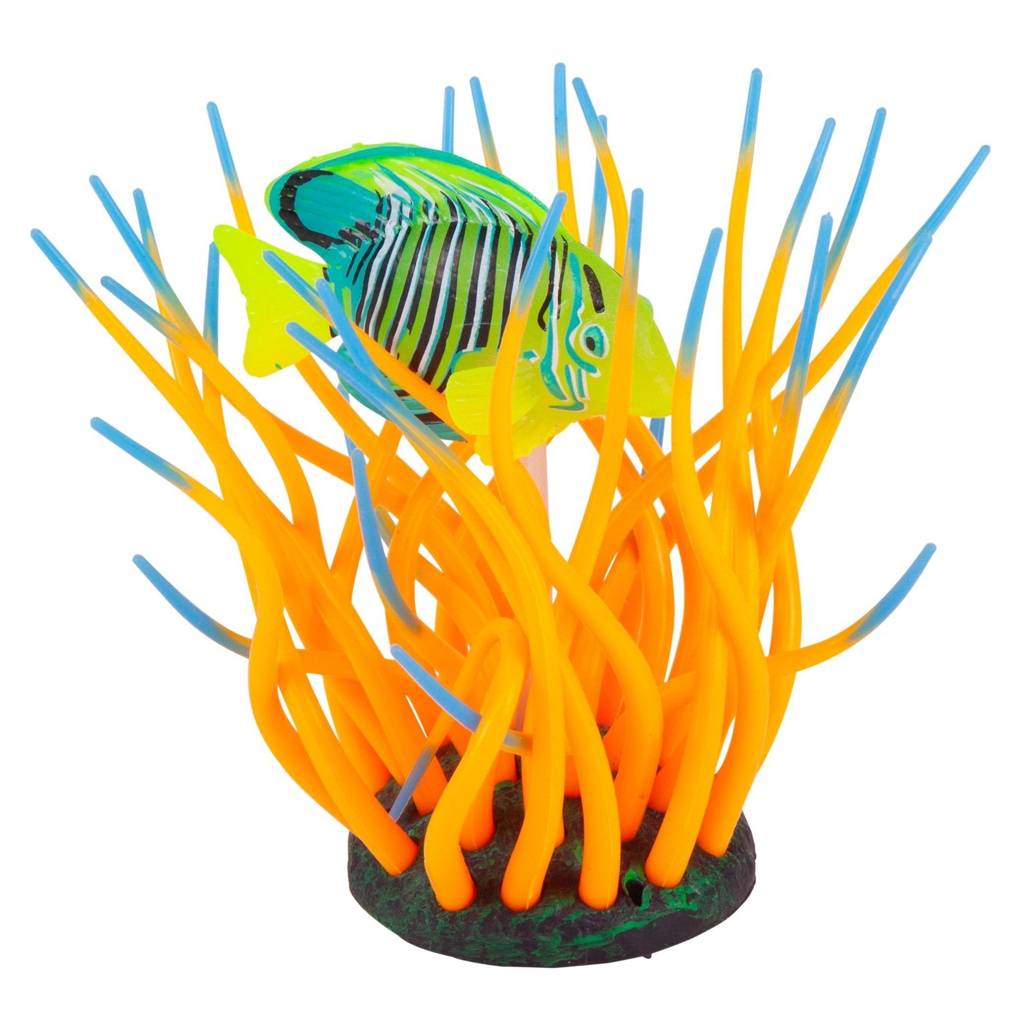 Kazoo Silicone Plant - Fluro Anemone Medium Striped Surgeonfish & Air