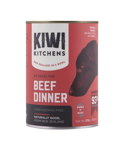 KIWI KITCHENS DOG WET FOOD - BEEF 12X375G - Just For Pets Australia