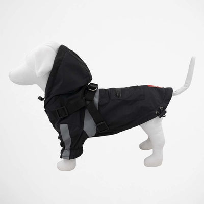 Louie Living Raincoat - Black - Just For Pets Australia