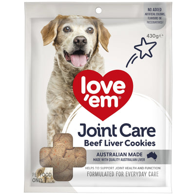 love'em Beef Joint Care Dog Treats 430g - Just For Pets Australia