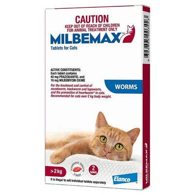 Milbemax for Large Cats over 2kg 2Pack - Just For Pets Australia
