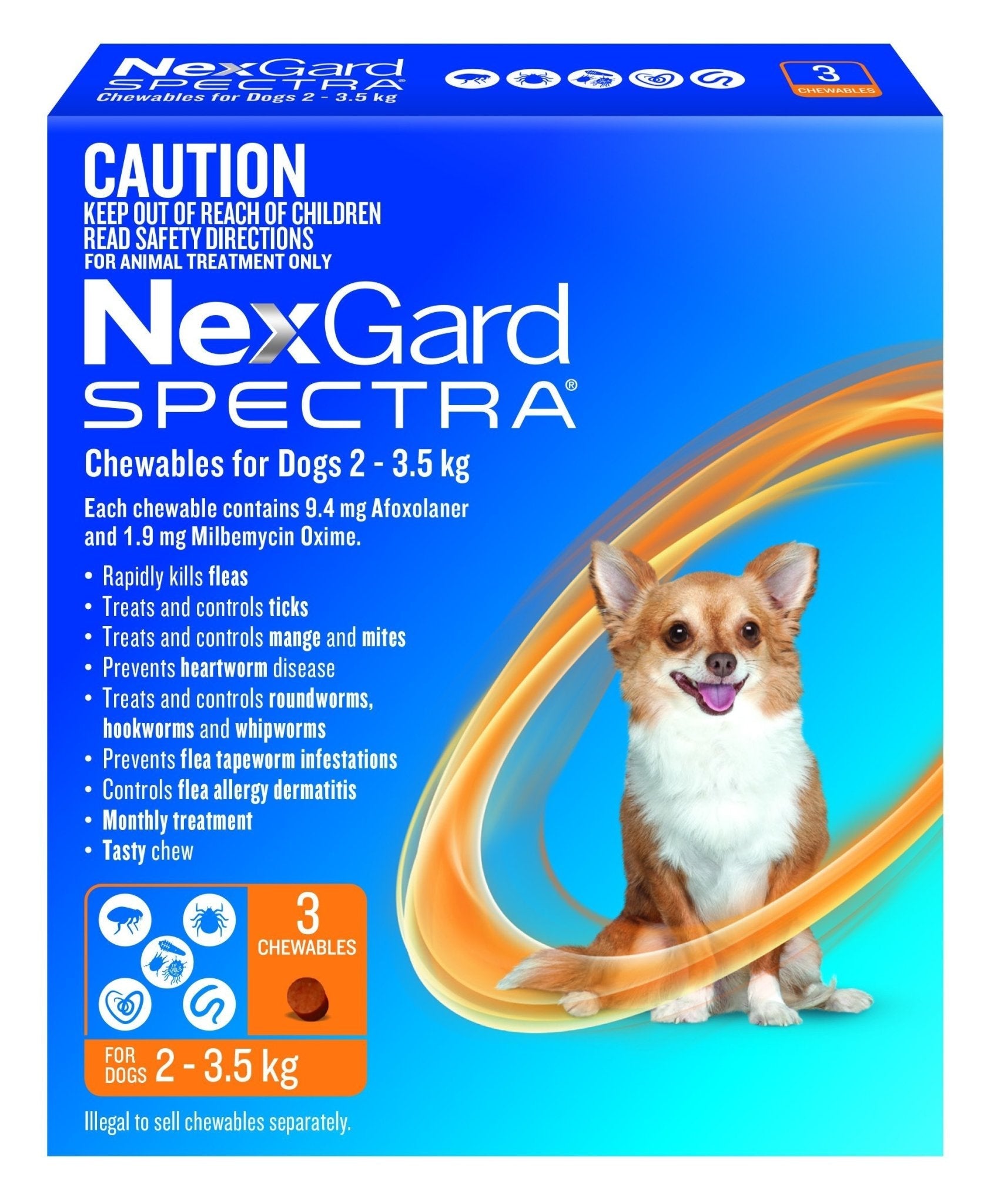 NexGard Spectra Chews For Dogs 2-3.5kg
