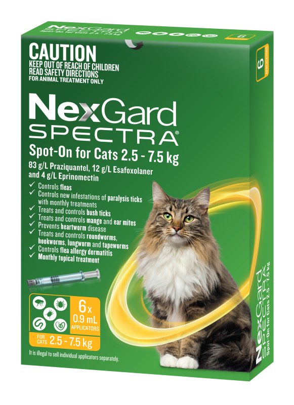 NexGard Spectra Spot on For Cats 2.5kg - 7.5kg