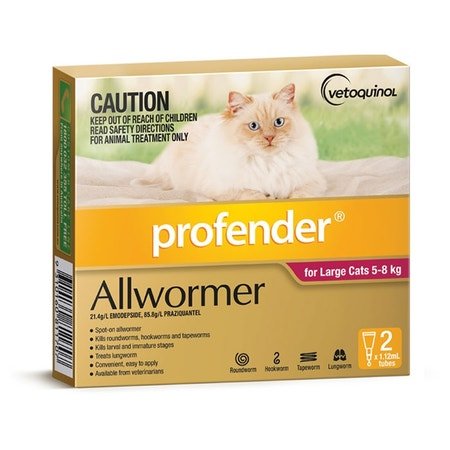 Profender Cat Allwormer Red 5-8kg