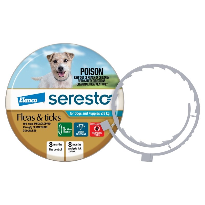 Seresto Flea & Tick Collar For Dogs And Puppies Up To 8kg
