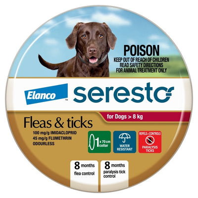 Seresto Flea & Tick Collar For Dogs Over 8kg - Just For Pets Australia