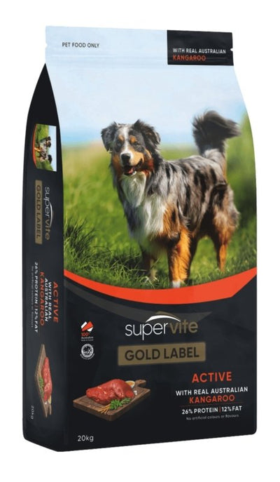 Supervite Gold Label Active Kangaroo - Just For Pets Australia