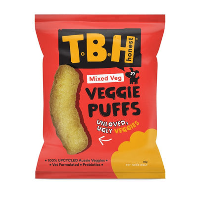 TBH Veggie Puffs with Mixed Vegtables Treats 80g - Just For Pets Australia