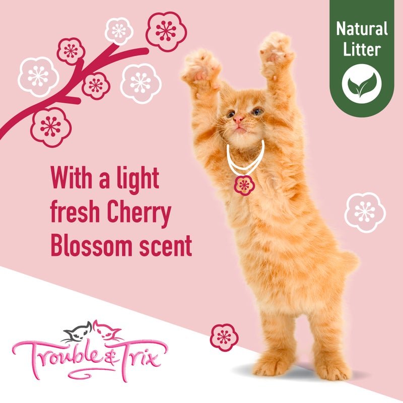 Trouble & Trix Natural Pellets Cat Litter - Cherry Blossom