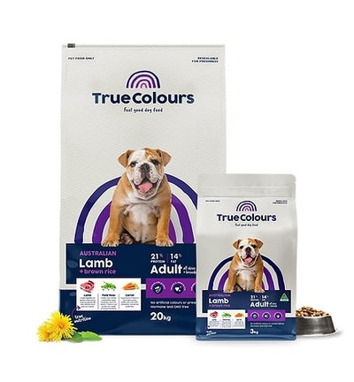 True Colours Australian Lamb + Brown Rice Adult - Just For Pets Australia
