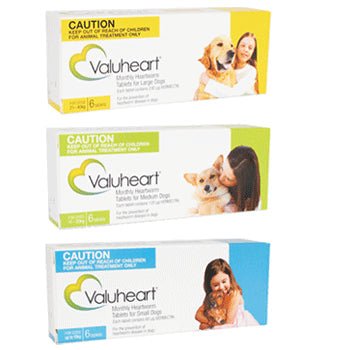 Valuheart Heart Worming Tablets For Dogs 6 Pack - Just For Pets Australia