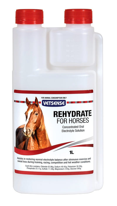 Vetsense Rehydrate for Horses 1Lt - Just For Pets Australia